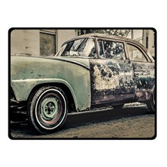 Abandoned Old Car Photo Double Sided Fleece Blanket (small)  by dflcprintsclothing