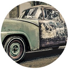 Abandoned Old Car Photo Wooden Bottle Opener (round) by dflcprintsclothing