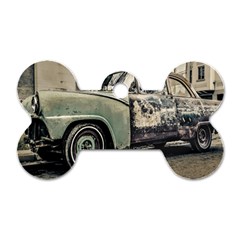 Abandoned Old Car Photo Dog Tag Bone (one Side) by dflcprintsclothing