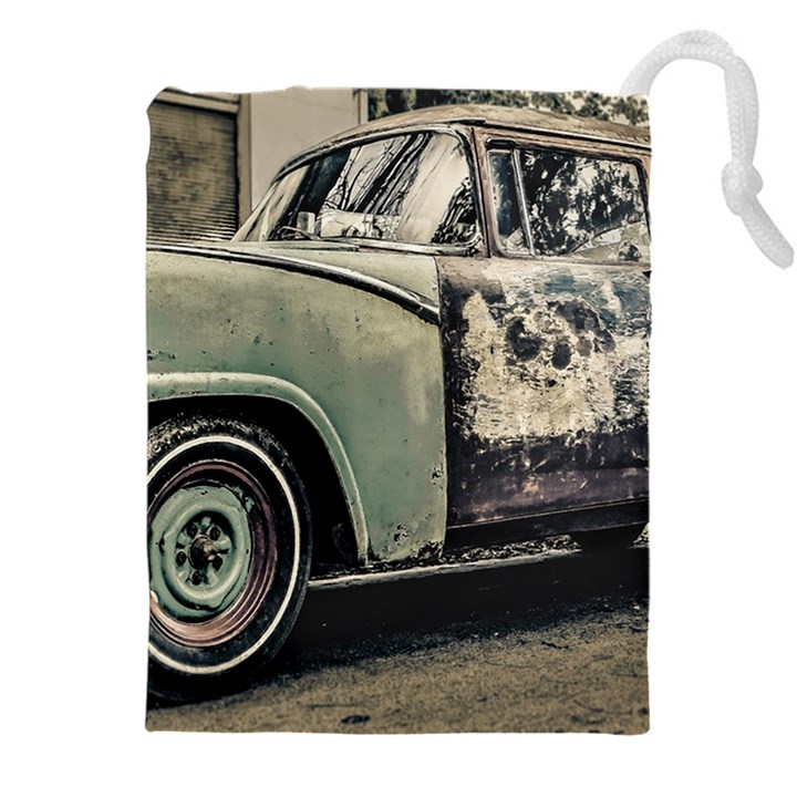 Abandoned Old Car Photo Drawstring Pouch (5XL)