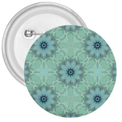 Mint Floral Pattern 3  Buttons by Dazzleway