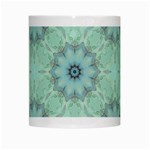 Mint floral pattern White Mugs Center