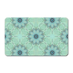 Mint Floral Pattern Magnet (rectangular) by Dazzleway