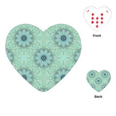 Mint Floral Pattern Playing Cards Single Design (heart) by Dazzleway