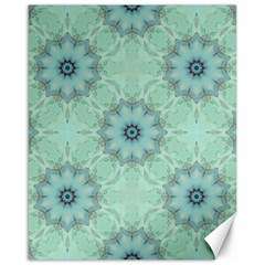 Mint Floral Pattern Canvas 16  X 20  by Dazzleway