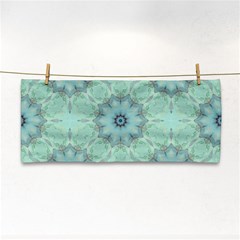 Mint Floral Pattern Hand Towel by Dazzleway