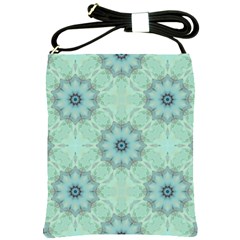 Mint Floral Pattern Shoulder Sling Bag by Dazzleway