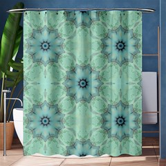 Mint Floral Pattern Shower Curtain 60  X 72  (medium)  by Dazzleway