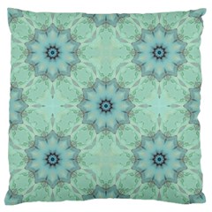 Mint Floral Pattern Large Cushion Case (one Side) by Dazzleway