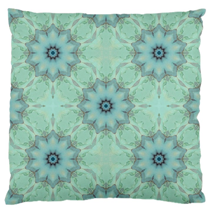 Mint floral pattern Large Cushion Case (One Side)