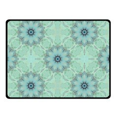 Mint Floral Pattern Double Sided Fleece Blanket (small)  by Dazzleway