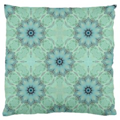 Mint Floral Pattern Large Flano Cushion Case (two Sides) by Dazzleway