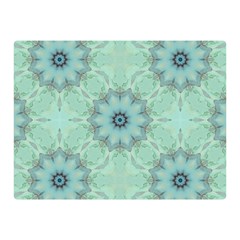 Mint Floral Pattern Double Sided Flano Blanket (mini)  by Dazzleway