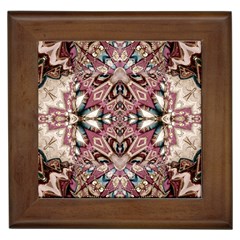 Pink Pattern Framed Tile by Dazzleway