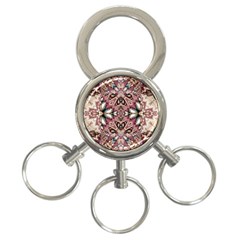 Pink Pattern 3-ring Key Chain by Dazzleway