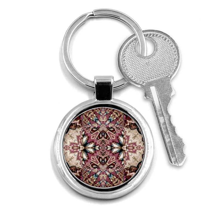 Pink pattern Key Chain (Round)