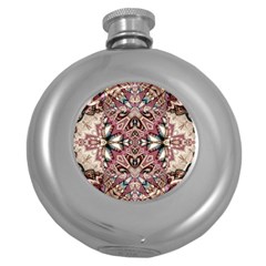 Pink Pattern Round Hip Flask (5 Oz) by Dazzleway