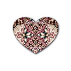 Pink Pattern Rubber Coaster (heart) 