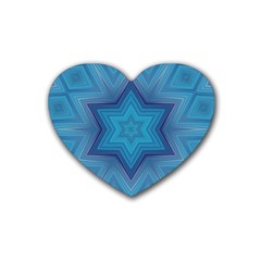 Blue Star Rubber Coaster (heart) 