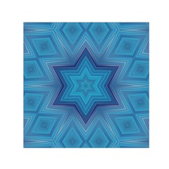 Blue Star Small Satin Scarf (square) by Dazzleway