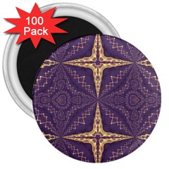 Purple And Gold 3  Magnets (100 Pack) by Dazzleway