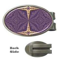 Purple And Gold Money Clips (oval)  by Dazzleway