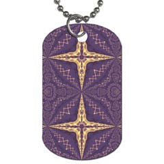 Purple And Gold Dog Tag (two Sides) by Dazzleway