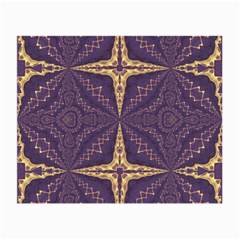 Purple And Gold Small Glasses Cloth (2 Sides) by Dazzleway