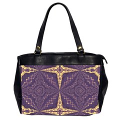 Purple And Gold Oversize Office Handbag (2 Sides) by Dazzleway