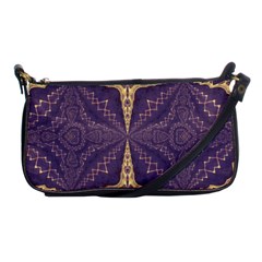 Purple And Gold Shoulder Clutch Bag by Dazzleway