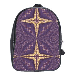 Purple And Gold School Bag (xl) by Dazzleway