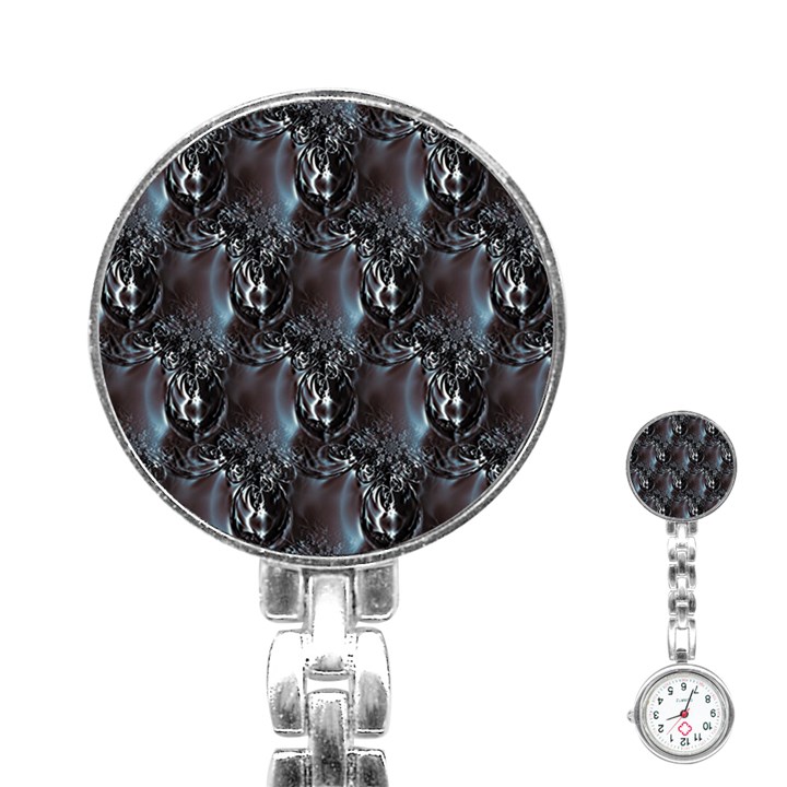 Black Pearls Stainless Steel Nurses Watch