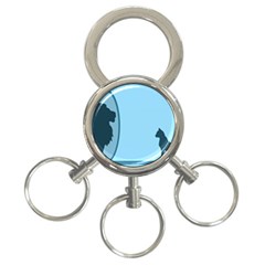 Cat Mirror Lion 3-ring Key Chain by HermanTelo