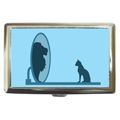 Cat Mirror Lion Cigarette Money Case