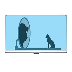 Cat Mirror Lion Business Card Holder