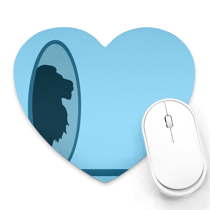 Cat Mirror Lion Heart Mousepads