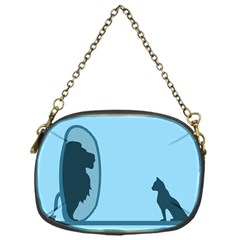 Cat Mirror Lion Chain Purse (one Side)