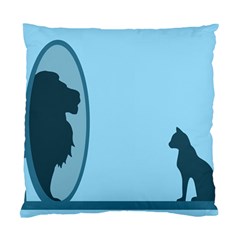 Cat Mirror Lion Standard Cushion Case (two Sides) by HermanTelo