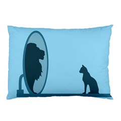 Cat Mirror Lion Pillow Case