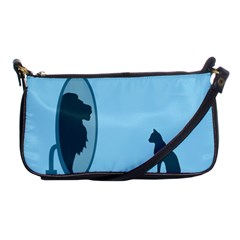 Cat Mirror Lion Shoulder Clutch Bag