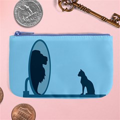 Cat Mirror Lion Large Coin Purse