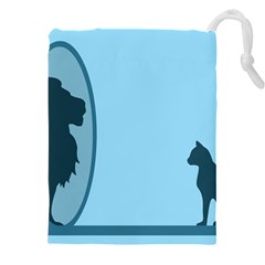 Cat Mirror Lion Drawstring Pouch (4xl)