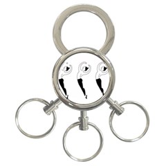 Classical Ballet Dancers 3-ring Key Chain by Mariart