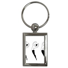 Classical Ballet Dancers Key Chain (rectangle) by Mariart