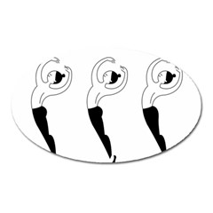 Classical Ballet Dancers Oval Magnet by Mariart