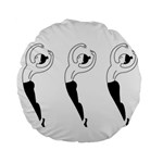 Classical Ballet Dancers Standard 15  Premium Flano Round Cushions Back