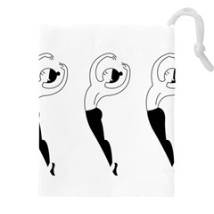 Classical Ballet Dancers Drawstring Pouch (4xl) by Mariart