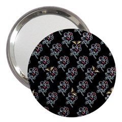 Rose Damour - Black - By Larenard 3  Handbag Mirrors by LaRenard