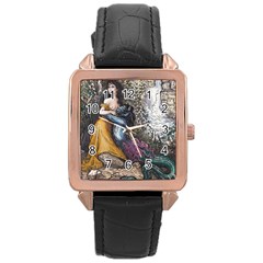 Blessed Is The Woman - By Larenard Rose Gold Leather Watch  by LaRenard