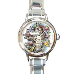 Songs Of The Earth - By Larenard Round Italian Charm Watch by LaRenard